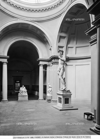 ACA-F-001688-0000 - La Tribuna del David nella Galleria dell'Accademia di Firenze - Data dello scatto: 1890 - Archivi Alinari, Firenze