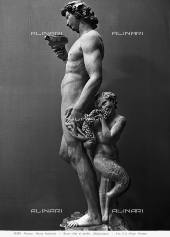 ACA-F-046268-0000 - Bacco, marmo, Michelangelo Buonarroti (1475-1564), Museo Nazionale del Bargello, Firenze - Data dello scatto: 1930-1938 - Archivi Alinari, Firenze