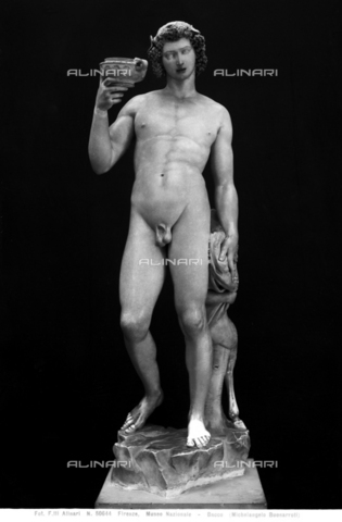 ACA-F-050644-0000 - Bacco, marmo, Michelangelo Buonarroti (1475-1564), Museo Nazionale del Bargello, Firenze - Data dello scatto: 1938 ca. - Archivi Alinari, Firenze