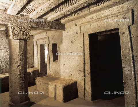 AIS-F-ANJ424-0000 - Tomb of the capitals, Necropolis of Banditaccia, Cerveteri (Rome) - Iberfoto/Alinari Archives