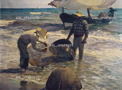 AIS-F-VBB017-0000 - Valencian fishermen, oil on canvas, Joaquin Sorolla and Bastida (1863-1923), Private Collection - Iberfoto/Alinari Archives