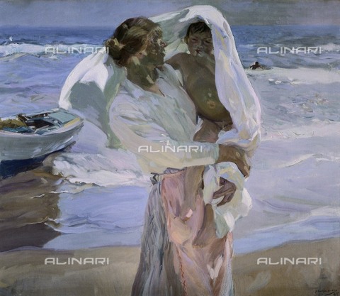 AIS-F-WJC691-0000 - After the bath, oil on canvas, Joaquin Sorolla y Bastida (1863-1923), Sorolla Museum, Madrid - M.C.Esteban / Iberfoto/Alinari Archives