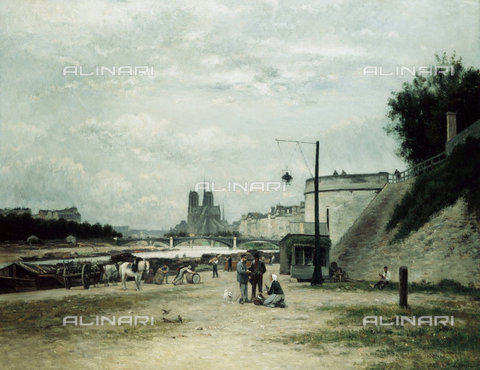 ATK-F-018847-0000 - Il Quai de Louviers a Pont Sully,  1875 ca.,Lépine, Stanislas,1835-1892, - Christie's Images Ltd / Artothek/Archivi Alinari