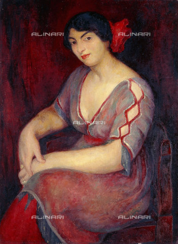 ATK-F-018896-0000 - Ritratto di una donna, Ca. 1912,olio su tela,Rivera, Diego,1886-1957 - Christie's Images Ltd / Artothek/Archivi Alinari