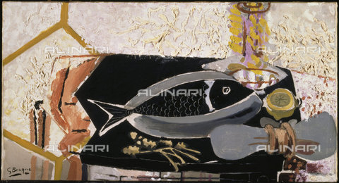 ATK-F-018927-0000 - Natura morta con pesce e tovagliolo,1943,Braque, Georges,1882-1963 - Christie's Images Ltd / Artothek/Archivi Alinari