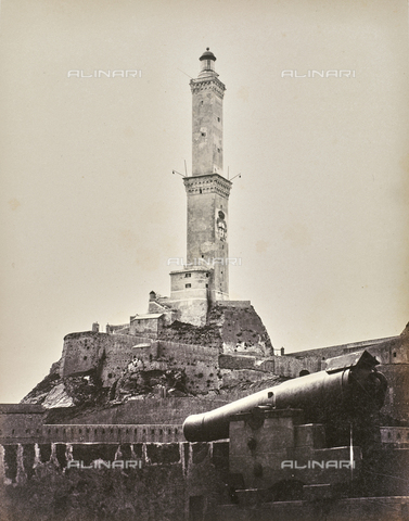 AVQ-A-000439-0022 - Album "La Corniche - Italie 1871-1876": il faro di Genova - Data dello scatto: 1871-1876 - Archivi Alinari, Firenze