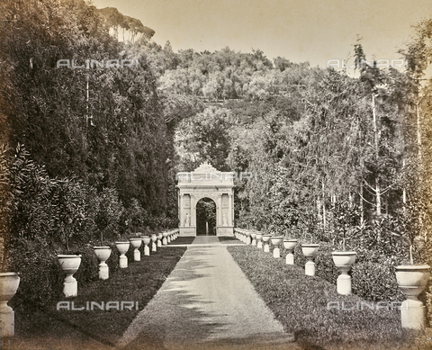 AVQ-A-000439-0033 - Album "La Corniche - Italie 1871-1876": parco di Villa Durazzo Pallavicini a Pegli - Data dello scatto: 1871-1876 - Archivi Alinari, Firenze
