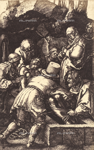 AVQ-A-000493-0017 - Incisione di Albrecht Durer raffigurante la Deposizione di Cristo nel Sepolcro - Data dello scatto: 1861 - Archivi Alinari, Firenze