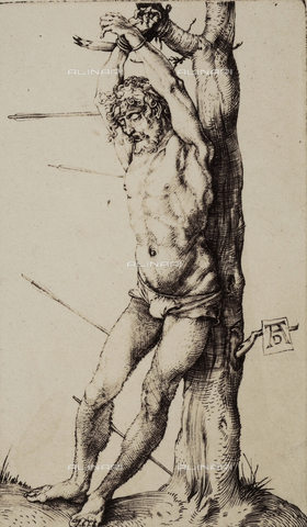 AVQ-A-000493-0057 - San Sebastiano, incisione di Albrecht Durer - Data dello scatto: 1861 - Archivi Alinari, Firenze
