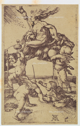 AVQ-A-000493-0069 - La strega, incisione di Albrecht Durer - Data dello scatto: 1861 - Archivi Alinari, Firenze