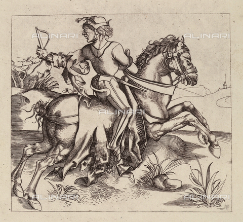 AVQ-A-000493-0083 - Il grande corriere, incisione di Albrecht Durer - Data dello scatto: 1861 - Archivi Alinari, Firenze