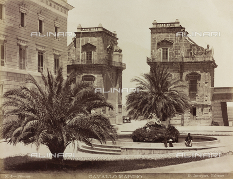 AVQ-A-000570-0021 - Veduta di Piazza Santo Spirito a Palermo - Data dello scatto: 1880-1890 - Archivi Alinari, Firenze