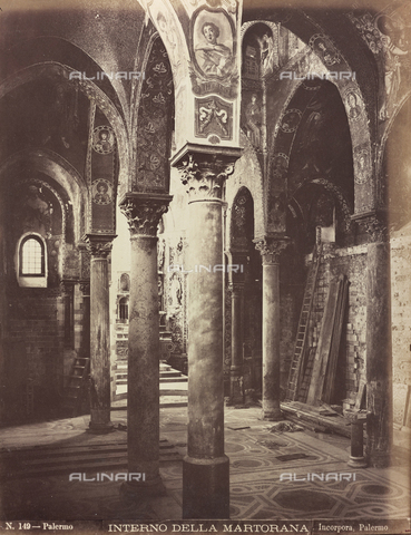 AVQ-A-000570-0025 - Interno della Chiesa della Martorana a Palermo - Data dello scatto: 1880-1890 - Archivi Alinari, Firenze