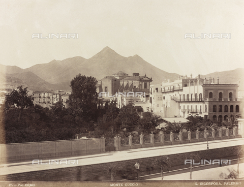 AVQ-A-000570-0040 - Veduta di Palermo con il Monte Cuccio - Data dello scatto: 1880-1890 - Archivi Alinari, Firenze