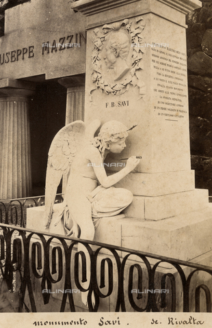 AVQ-A-001547-0038 - Monumento a Francesco Bartolomeo Savi, Augusto Rivalta (1837-1925), Cimitero Monumentale di Staglieno, Genova - Data dello scatto: 1870 ca. - Archivi Alinari, Firenze