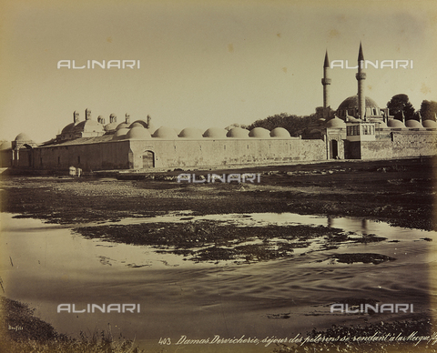 AVQ-A-001581-0012 - Album " Damas et Baalbek ": View of the exterior of a mosque in Damascus - Date of photography: 1880 ca. - Alinari Archives, Florence