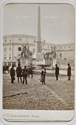 AVQ-A-001589-0036 - La fontana dei Dioscuri (Fontana di Monte Cavallo) in piazza del Quirinale a Roma - Data dello scatto: 1860 ca. - Archivi Alinari, Firenze