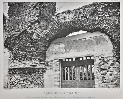 AVQ-A-003166-0012 - Album "Les travaux souterrains de Paris - Première partie - Les Eaux - Introduction: Les Aqueducs Romains par M. Belgrand - Atlas": arch of the aqueduct of Nerone, secondary branch of the aqueduct Claudio (Aqua Claudia) - Date of photography: 1875 - Alinari Archives, Florence