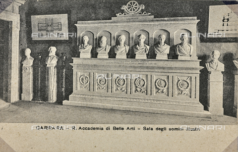 AVQ-A-003494-0033 - "R. Accademia di Belle Arti di Carrara, Galleria delle opere moderne" - Data dello scatto: 27/05/1918 - Archivi Alinari, Firenze