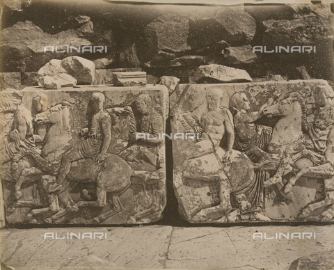 AVQ-A-003848-0005 - "Souvenirs d'Orient": metope del Partenone, Atene - Data dello scatto: 1871 - Archivi Alinari, Firenze