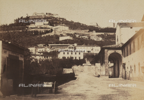 AVQ-A-003862-0078 - Veduta della piazza di San Domenico a Fiesole - Data dello scatto: 1865 ca. - Archivi Alinari, Firenze