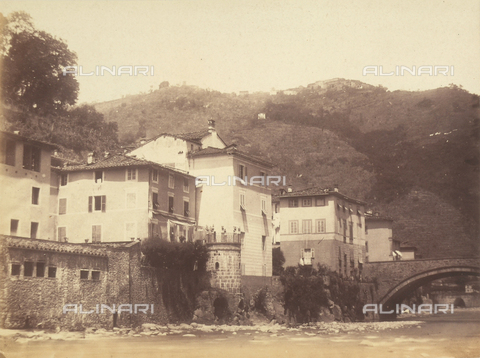 AVQ-A-003862-0084 - Veduta di Ponte a Serraglio e del torrente Lima, nei pressi di Bagni di Lucca - Data dello scatto: 1865 ca. - Archivi Alinari, Firenze