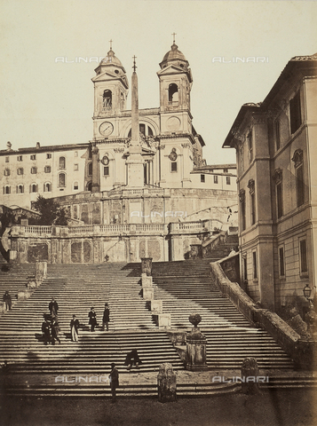 AVQ-A-003974-0005 - Trinità dei Monti a Roma - Data dello scatto: 1860-1865 - Archivi Alinari, Firenze