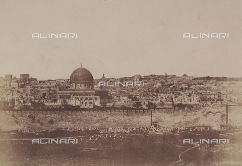 AVQ-A-004115-0006 - La cinta muraria che circonda il tempio di Gerusalemme - Data dello scatto: 1856 - Archivi Alinari, Firenze