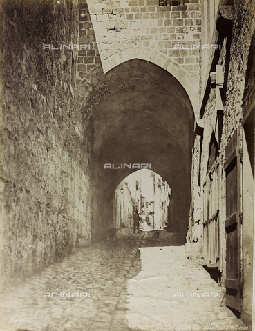 AVQ-A-004884-0038 - Album "Palestine 1887": location of the Eighth Station of the Via Dolorosa, Jerusalem - Date of photography: 1887 - Alinari Archives, Florence