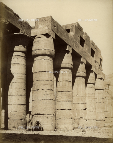 BAQ-A-001543-0091 - Egitto. "Rammesseum, Colonnes du temple" - Data dello scatto: 1880 ca. - Archivi Alinari, Firenze