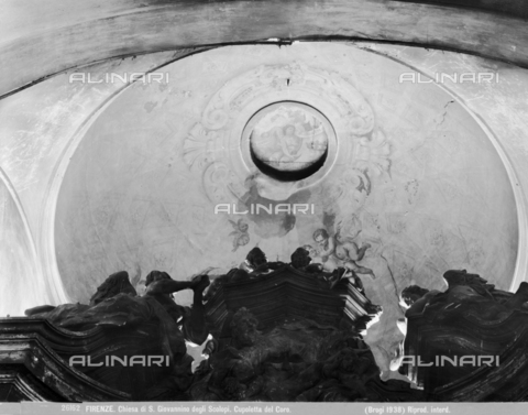 BGA-F-026162-0000 - Particolare della cupola del coro della chiesa di San Giovannino degli Scolopi in via Martelli all'angolo con via Gori a Firenze - Data dello scatto: 1938 - Archivi Alinari, Firenze