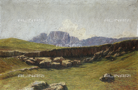 CAL-F-001948-0000 - Meriggio sul Grosté, olio su tela di Attilio Lasta, Collezione privata - Data dello scatto: 1991 - Archivi Alinari, Firenze