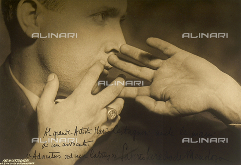 CMA-F-001605-0000 - Study of the hands and face of the lawyer Loredo de Mendoza - Date of photography: 1933 - Alinari Archives, Florence