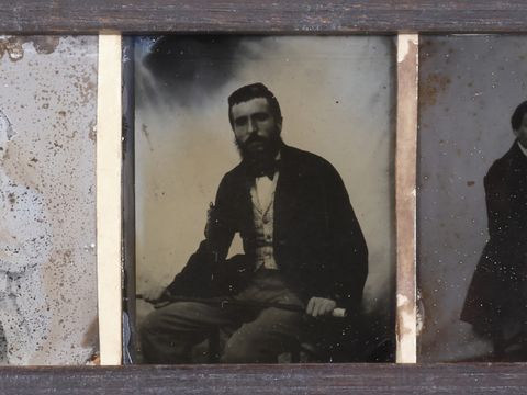 DVQ-S-001835-0036 - Ritratto maschile seduto con bastone - Data dello scatto: 1860 ca. - Archivi Alinari, Firenze