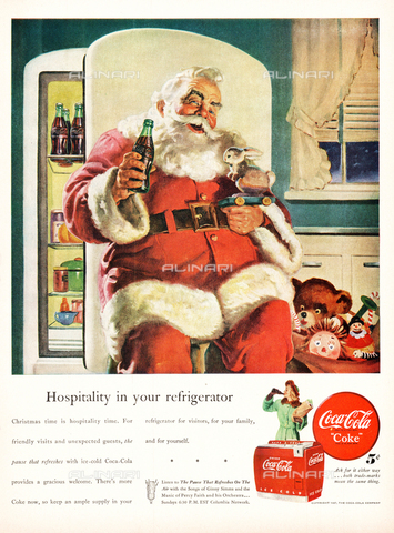 EVA-S-001196-0357 - American Coca Cola advertisement in a magazine from 1947 - John Frost Newspapers / © Mary Evans / Alinari Archives