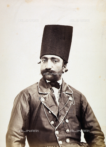 FBQ-A-006327-0002 - Portrait of a male in traditional clothing. Iran - Date of photography: 1862 - Alinari Archives, Florence