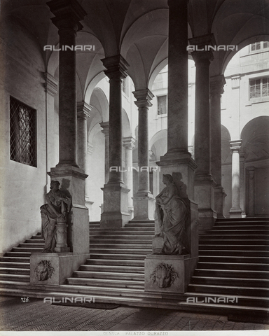 FBQ-F-001165-0000 - Veduta dell'atrio di Palazzo Durazzo Pallavicini a Genova - Data dello scatto: 1870 -1880 ca. - Archivi Alinari, Firenze