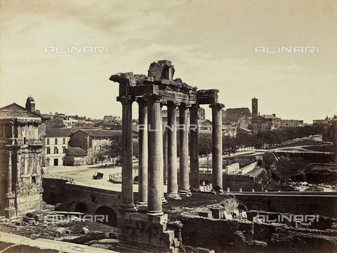 FCC-F-009915-0000 - Veduta del tempio di Saturno nel Foro romano, a Roma - Data dello scatto: 1860 ca. - Archivi Alinari, Firenze
