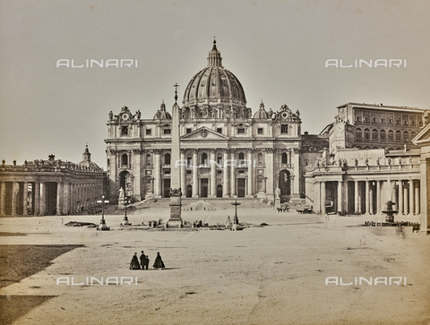 FCC-F-009921-0000 - Veduta di piazza S. Pietro, a Roma - Data dello scatto: 1860 ca. - Archivi Alinari, Firenze