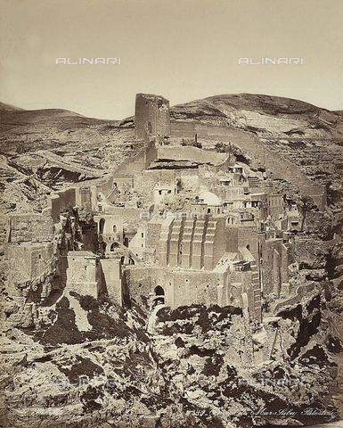 FCC-F-014337-0000 - Veduta del convento del "Mar Saba", in Israele - Data dello scatto: 1870 ca. - Archivi Alinari, Firenze