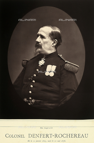 FCC-F-018835-0000 - Portrait of the French colonel, Pierre Marie Philippe Aristide Denfert Rochereau - Date of photography: 1870-1875 ca. - Alinari Archives, Florence