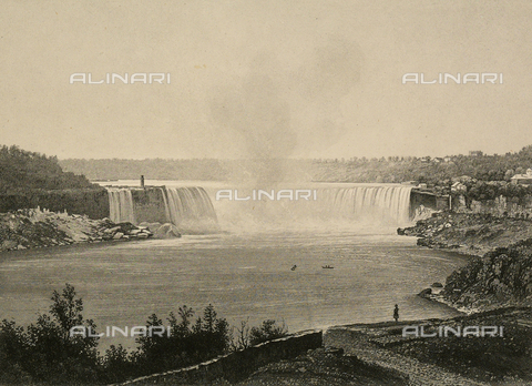 FCC-F-022313-0000 - Veduta delle cascate del Niagara che si riversano nel Lago Toronto, in Canada, nell'America del Nord. - Data dello scatto: 1880-1900 ca. - Archivi Alinari, Firenze