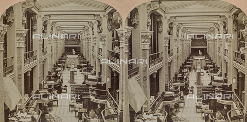 FCC-F-025144-0000 - Interno della nuova ala dell'Ufficio Brevetti a Washington D.C. Immagine stereoscopica - Data dello scatto: 1891 - Archivi Alinari, Firenze