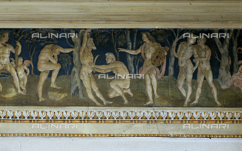 FCP-S-FAR000-0080 - Apollo scortica Marsia (particolare delle storie di Marsia), affresco, Baldassarre Peruzzi (1481-1536), Stanza del Fegio, Villa la Farnesina, Roma - Data dello scatto: 2003 - Franco Cosimo Panini Editore © su licenza Fratelli Alinari