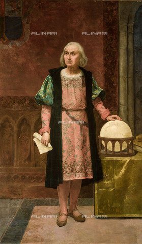 FIA-F-046177-0000 - Ritratto di Cristoforo Colombo, olio su tela, José de la Vega Marrugal (1827-1896), Municipio, Siviglia - Fine Art Images/Archivi Alinari, Firenze