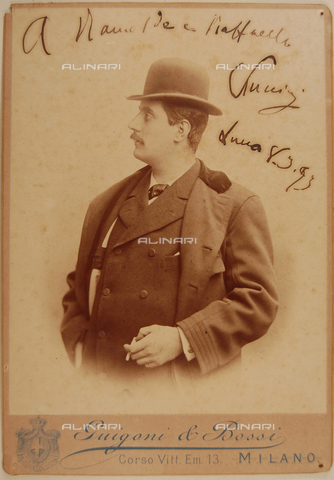 FIA-F-048790-0000 - Ritratto del compositore Giacomo Puccini nel 1893, fotografia conservata nel Museo di Celle dei Puccini - Fine Art Images/Archivi Alinari, Firenze