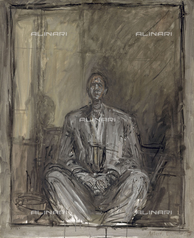 FIA-F-053338-0000 - Ritratto del poeta Jean Genet (1910-1986), olio su tela, Alberto Giacometti (1901-1966), Centre Pompidou - Musée national d'art moderne - Centre de création industrielle, Parigi - Fine Art Images/Archivi Alinari, Firenze