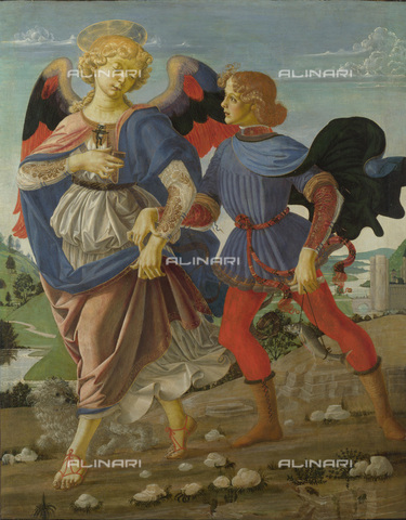 FIA-F-062006-0000 - Tobiolo e l'angelo, 1470-1475, tempera su tavola, Andrea del Verrocchio (1437-1488), National Gallery, Londra - Fine Art Images/Archivi Alinari, Firenze