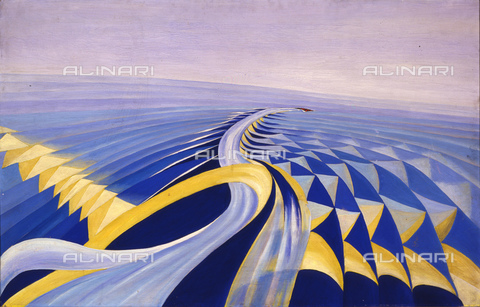 FIA-F-065122-0000 - Velocità di motoscafo, olio su tela, Benedetta Cappa (1897-1977), Galleria Nazionale d'Arte Moderna e Contemporanea, Roma - Fine Art Images/Archivi Alinari, Firenze