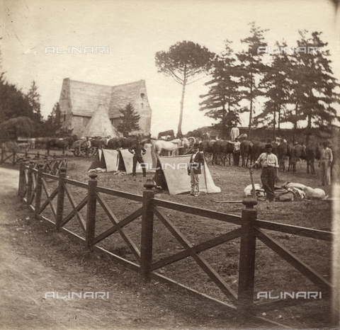 FVD-F-002222-0000 - Breccia di Porta Pia: accampamento militare all'interno dei Giardino di Villa Torlonia - Data dello scatto: 09/1870 - Archivi Alinari, Firenze